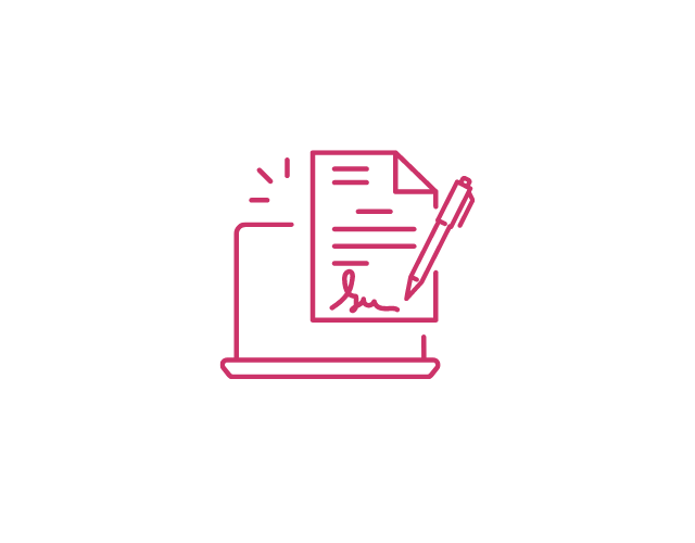 icon representing electronic signatures